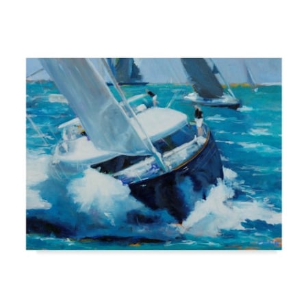 Curt Crain 'White Water Boat' Canvas Art,18x24